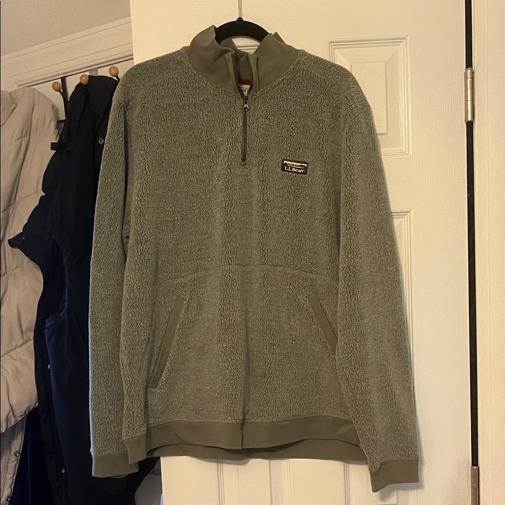 L.L. Bean Men's Sage Zip-Up Sweater
